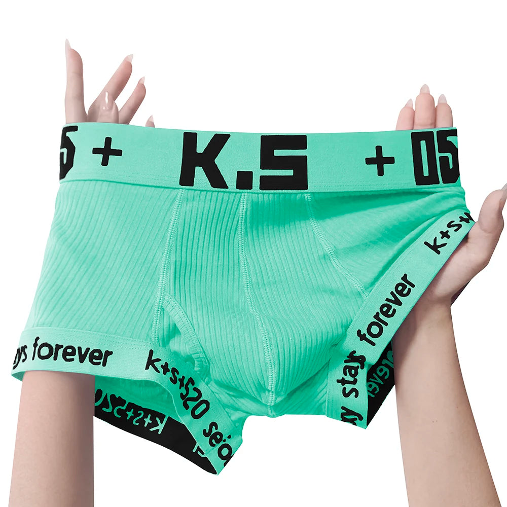 Men's Cotton Breathable Letter Printed Boxershorts