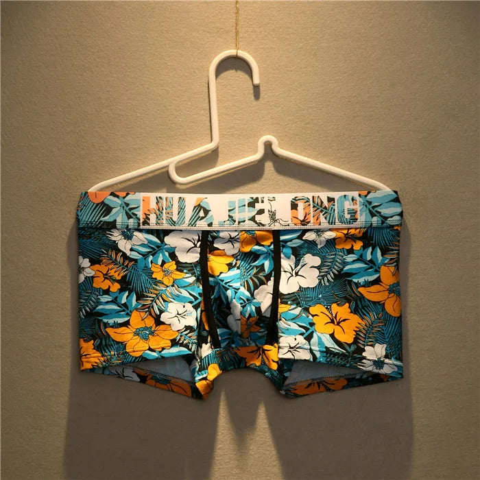 Men's Cotton Boxer Shorts Floral Print XXXL