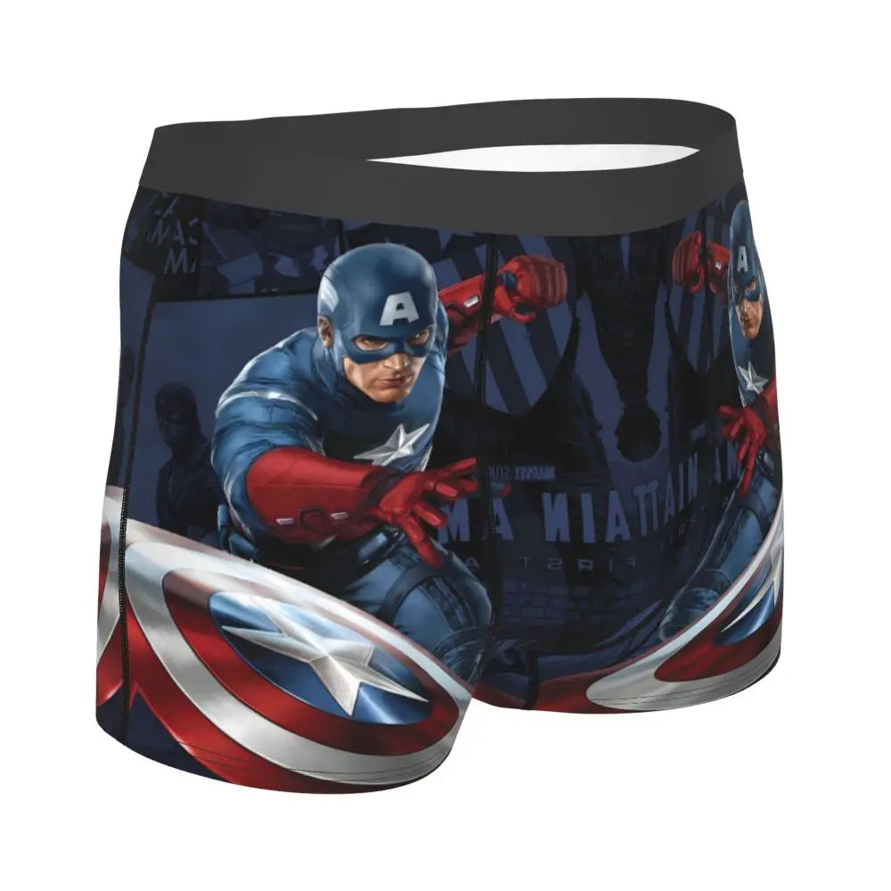 Captain America Comics Design Boxer Shorts for Men by MINISO