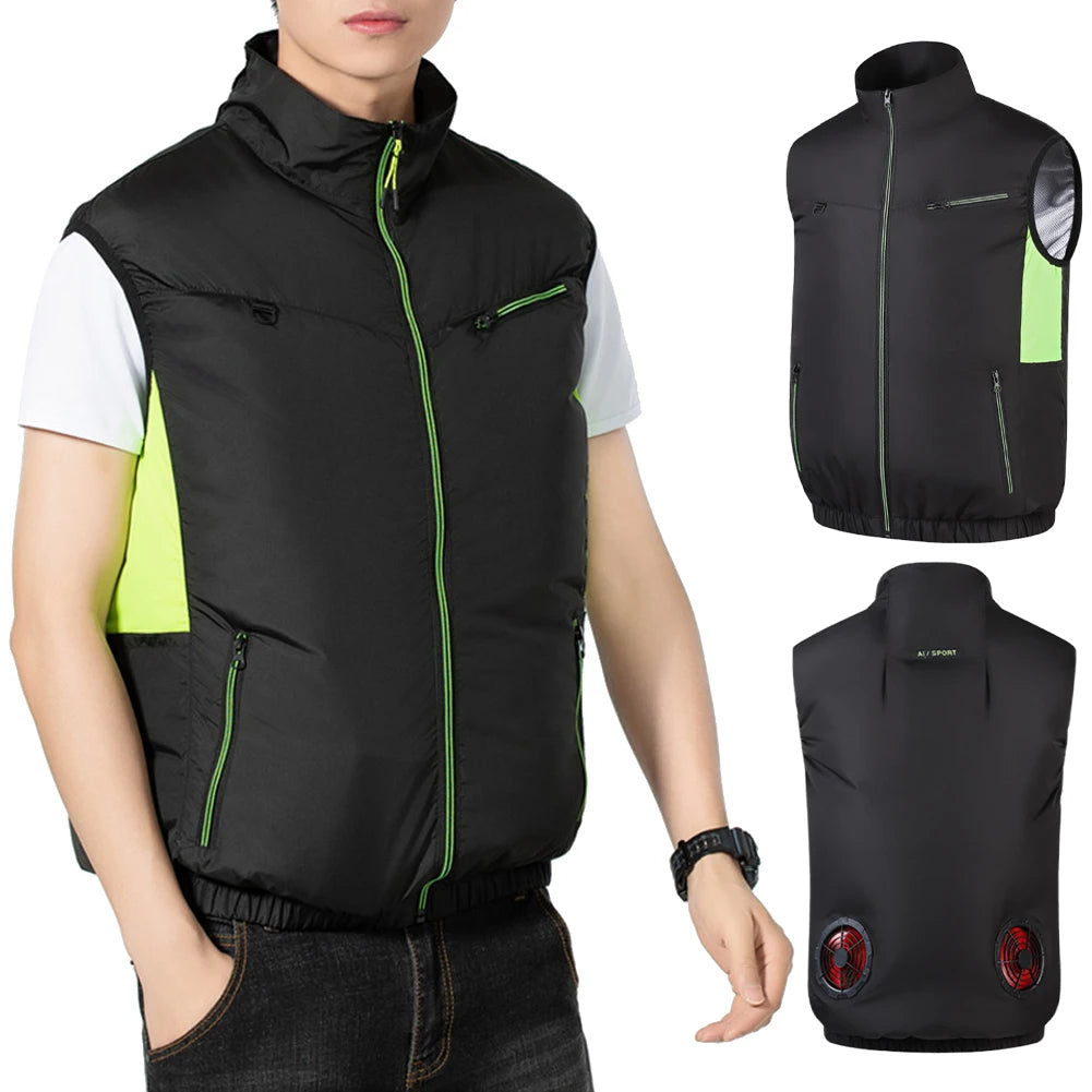 Cooling Vest Ice Fan Vest for Hot Weather Work Fishing