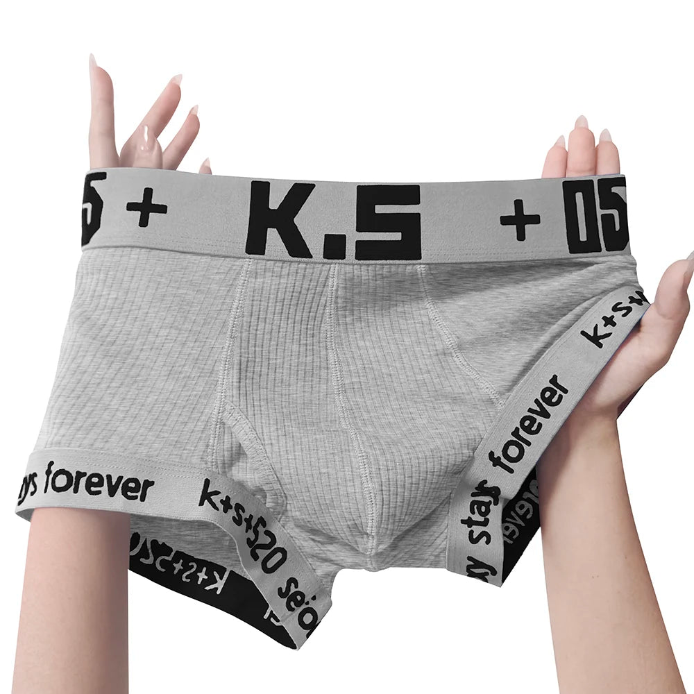Men's Cotton Breathable Letter Printed Boxershorts