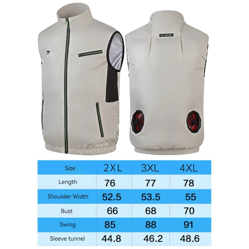Cooling Vest Breathable Fan Vest Sleeveless Workwear