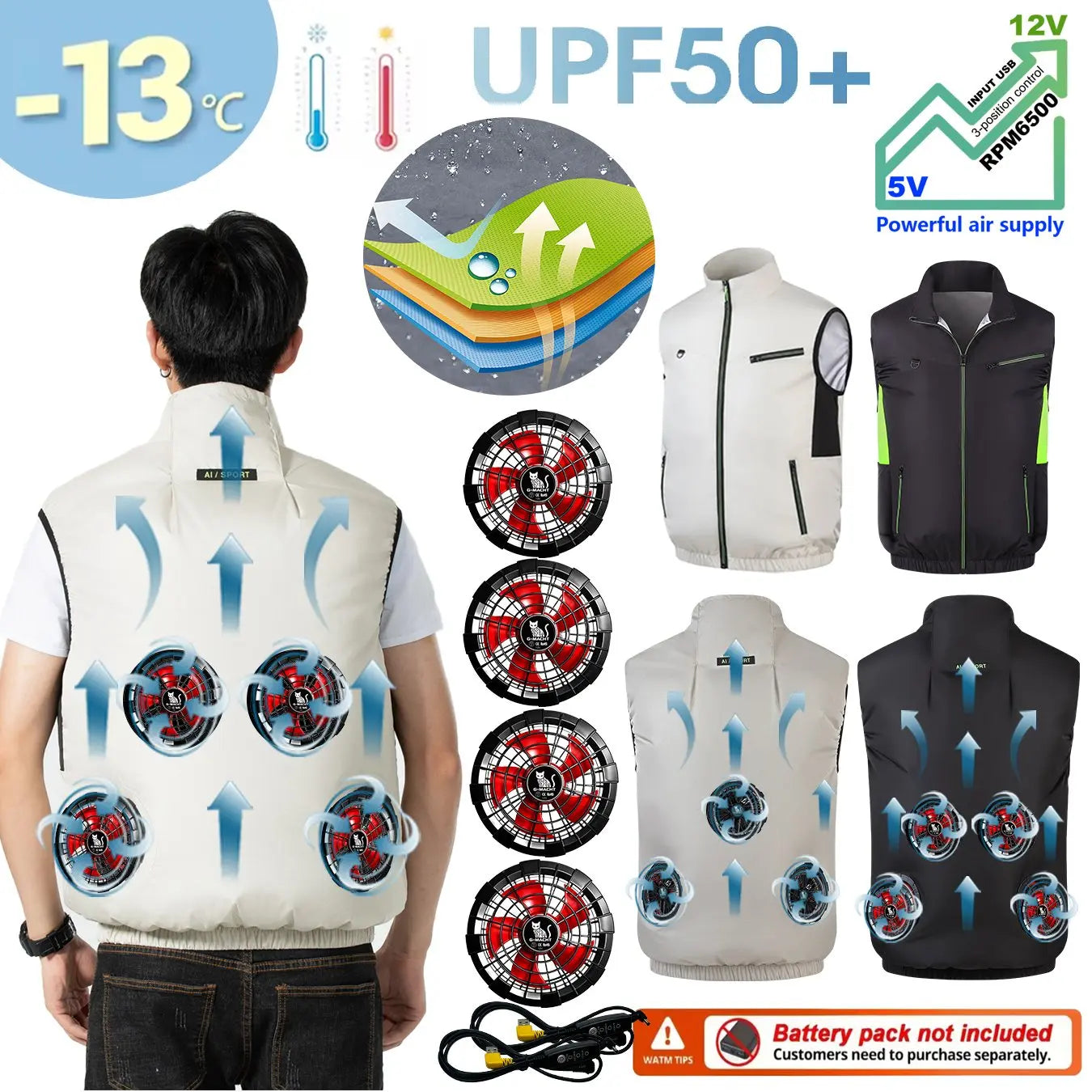 G-MACHT Breathable Cooling Vest for Outdoor Fishing