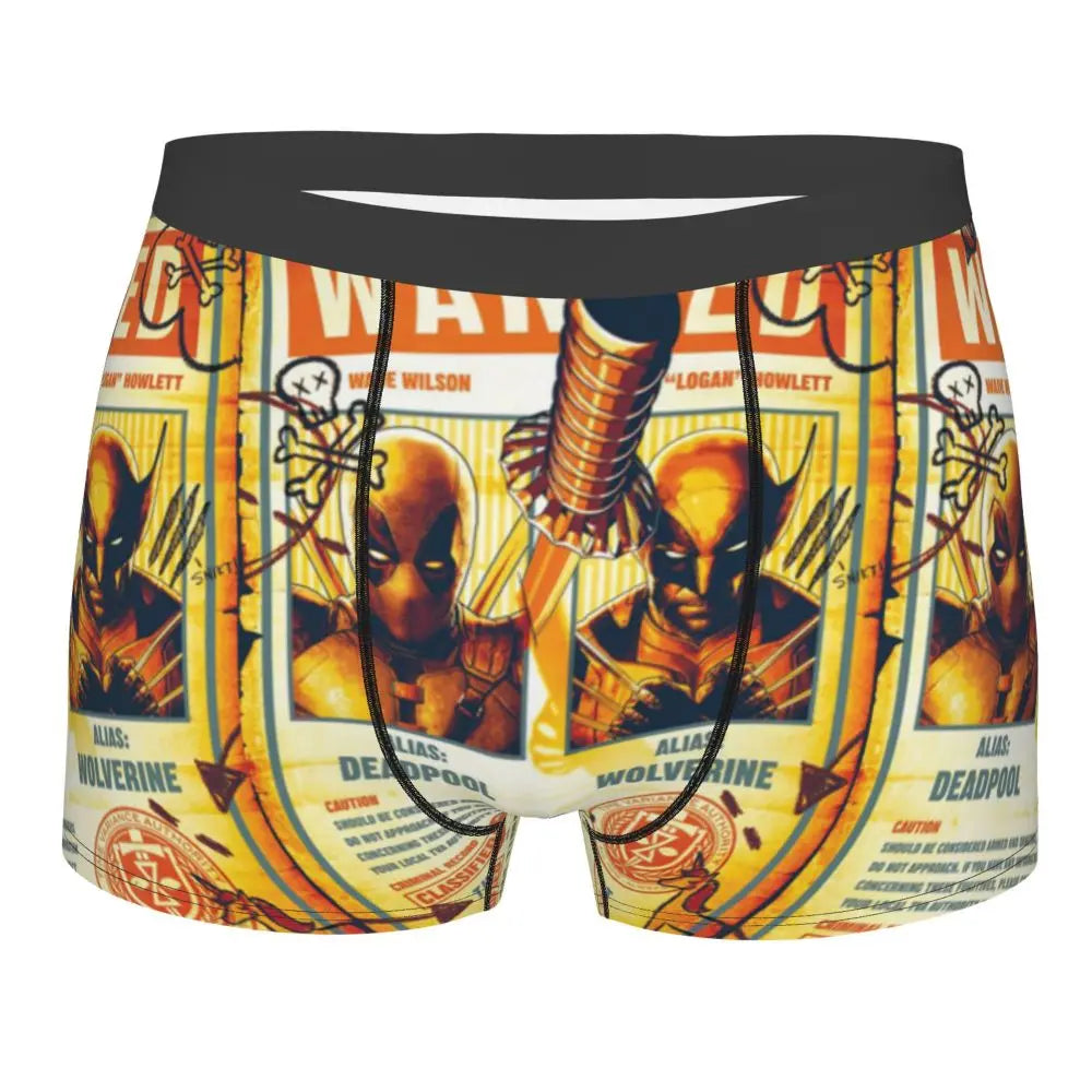 Deadpool Boxer Shorts for Men - Lycra Polyester Blend