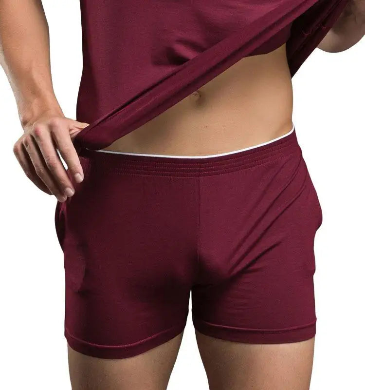 Mens Boxer Shorts Cotton Viscose Elastane Sleep Bottoms