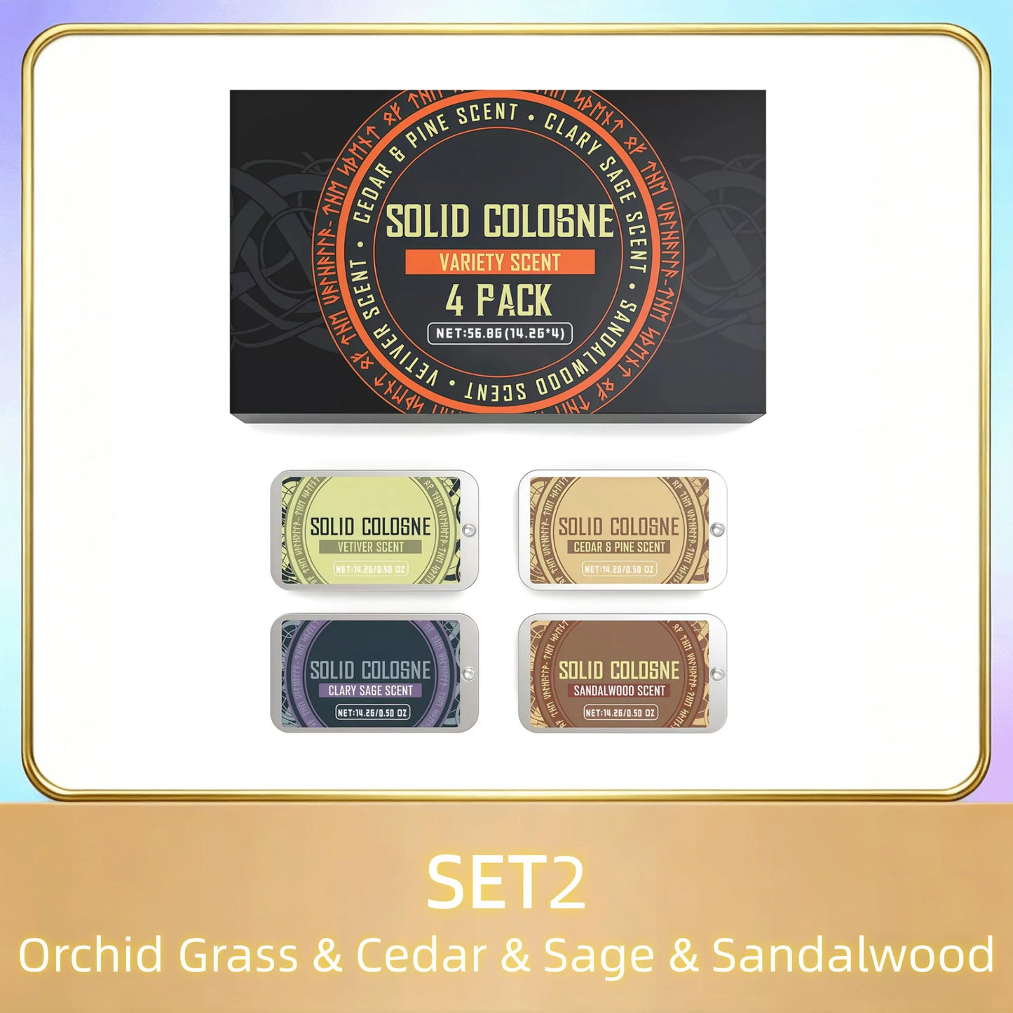 Pheromone Cologne Solid Perfume Balm Set for Men