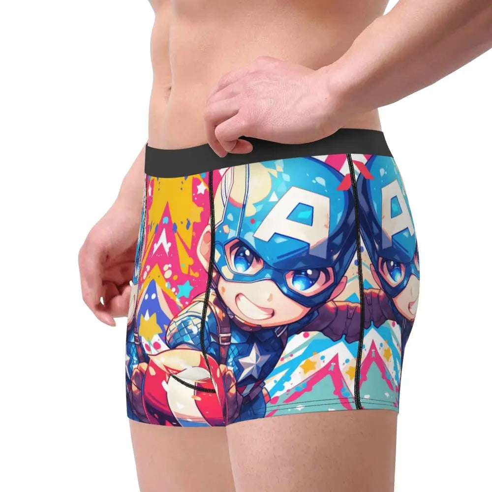Captain America Comics Design Boxer Shorts for Men by MINISO