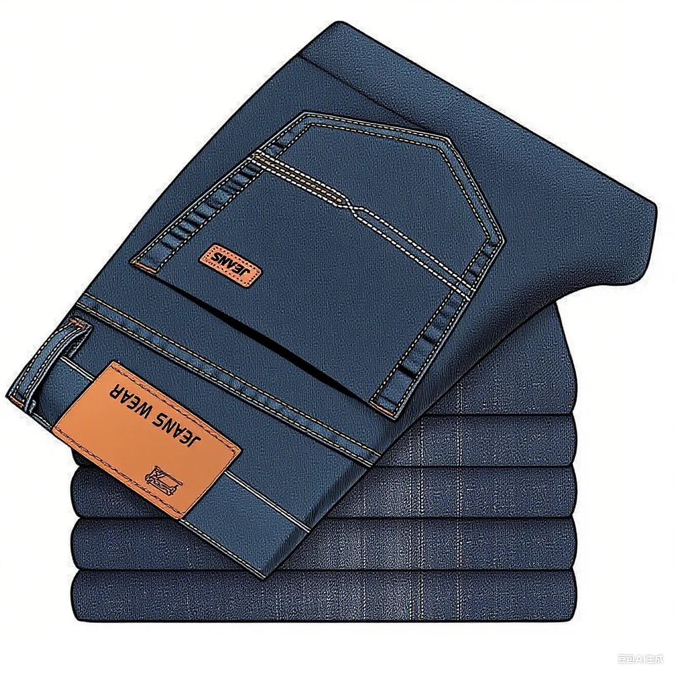 Men's Slim Fit Denim Jeans in Black and Blue