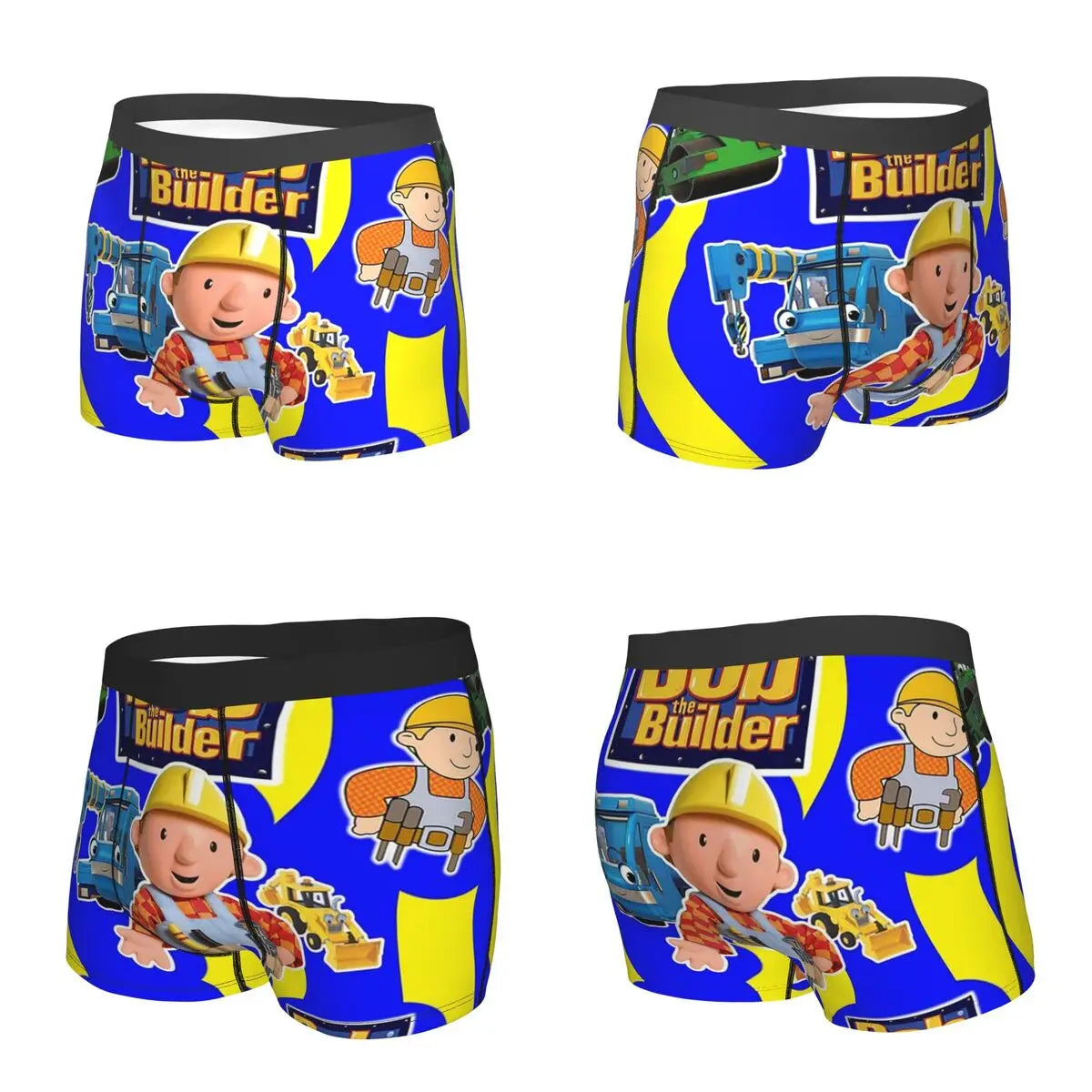 Boxer Underpants Shorts Bob The Builder Panties Men's Comfortable Underwear for Homme Man Boyfriend Gift