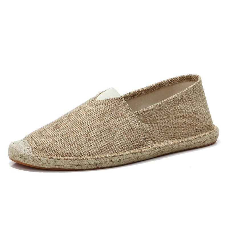Mens Canvas Slip-On Espadrilles for Summer Casual Wear