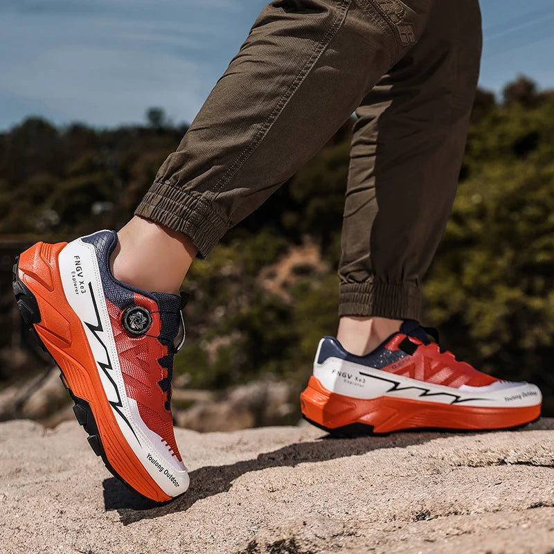 Men's Casual Outdoor Sneakers with Shock-Absorbing Sole