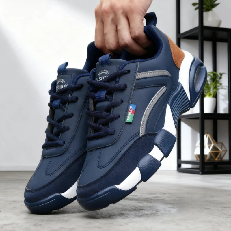 Men's Comfortable Lace-Up Sneakers with Anti Slip Feature