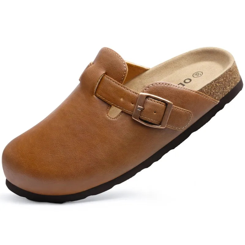 Kidmi Vegan Leather Sandals with Cork Insole for Men