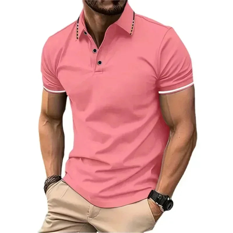 Men's Short Sleeve Polo Shirt Lightweight Polyester
