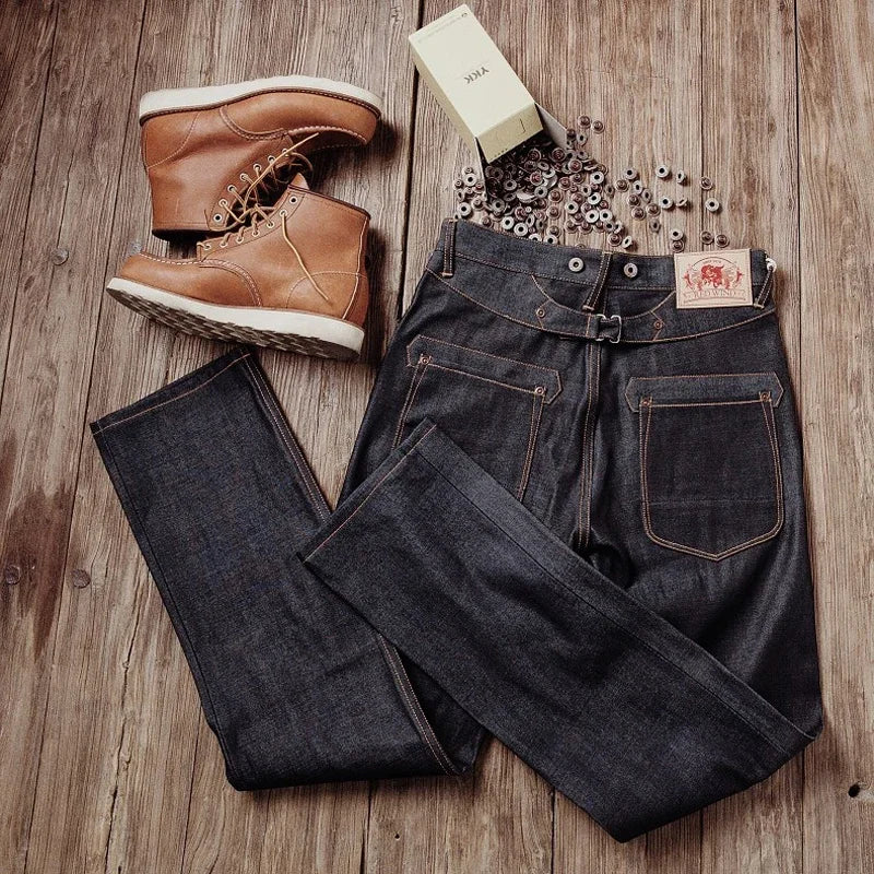 Red Tornado Men's Blacksmith Jeans Slim Denim Back-Buckle Pants