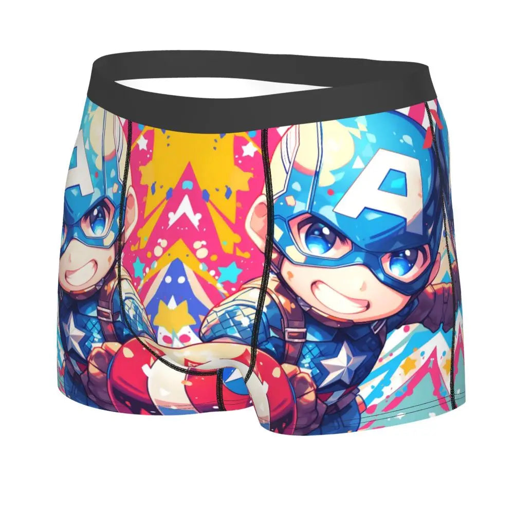 Captain America Comics Design Boxer Shorts for Men by MINISO