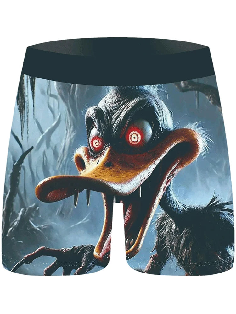 Duck Themed Boxer Shorts for Men - 3Pcs Breathable Set