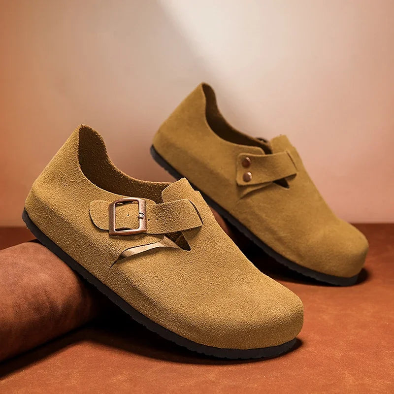 Men's Faux Suede Slip-On Mules for Beach Wear
