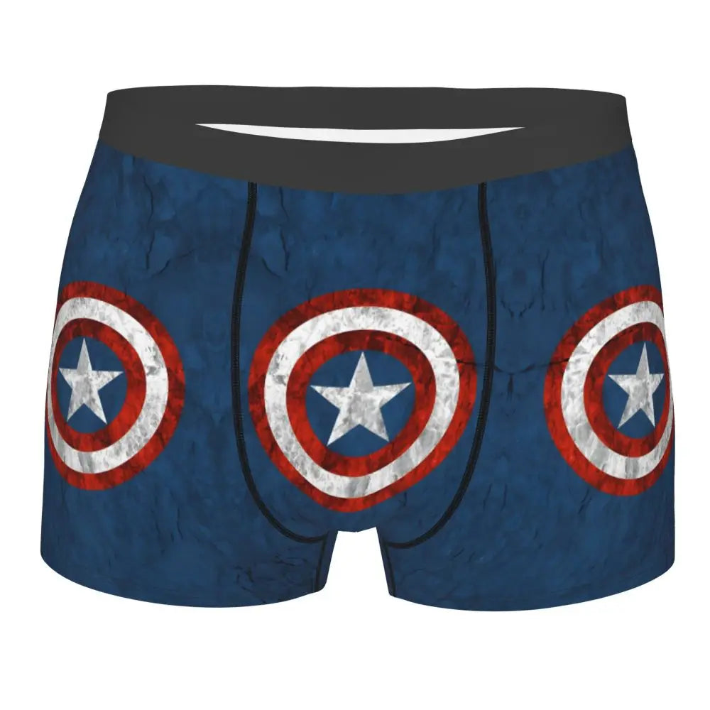 Captain America Comics Design Boxer Shorts for Men by MINISO