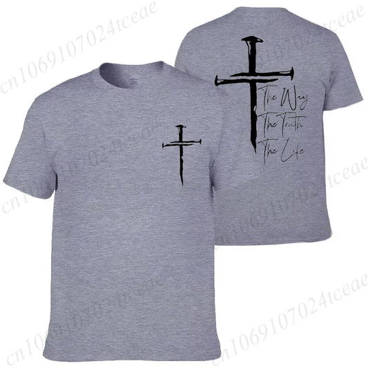Jesus Cross Vintage Printed T-Shirt for Men and Women