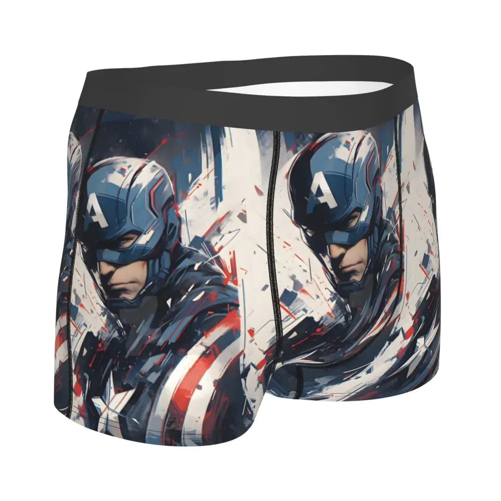 Captain America Comics Design Boxer Shorts for Men by MINISO