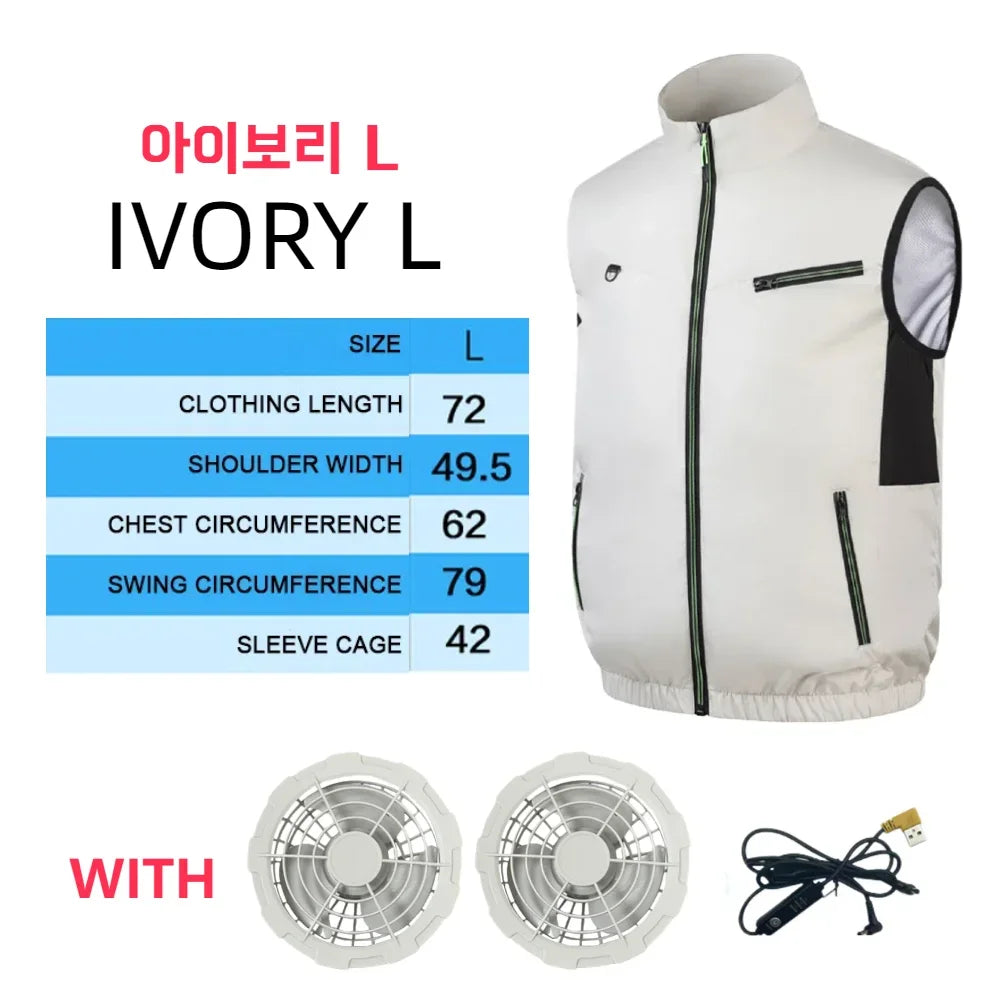 Cooling Vest Ice Fan Vest for Hot Weather Work