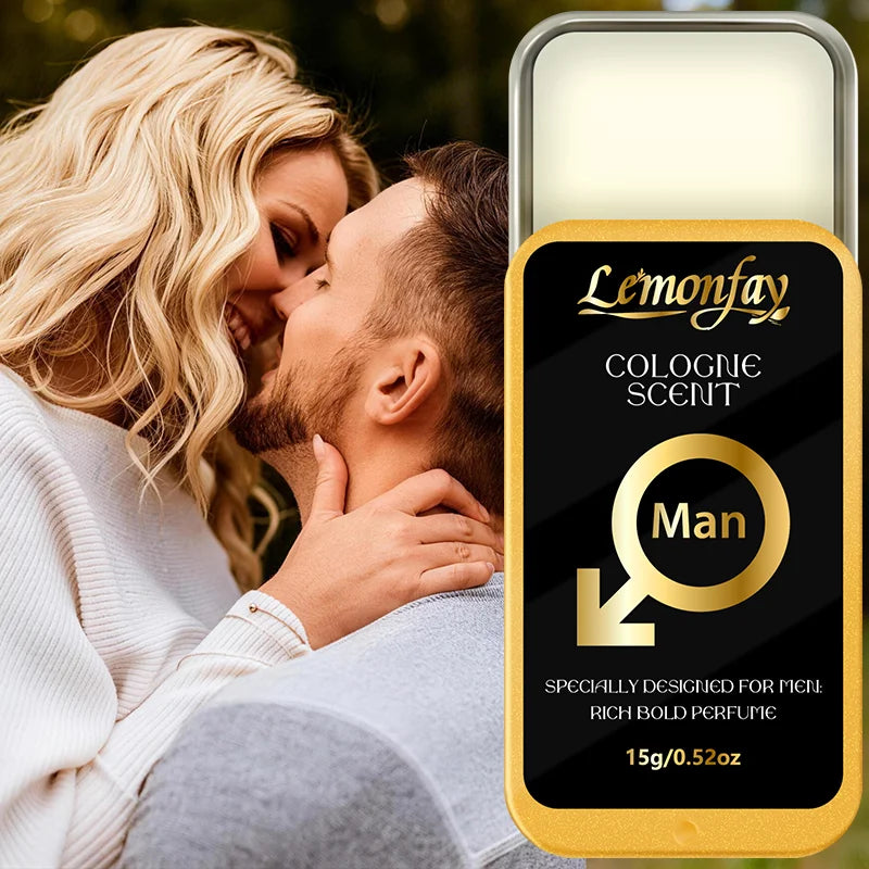 Lemonfay Men's Cologne Balm Portable Alcohol Free
