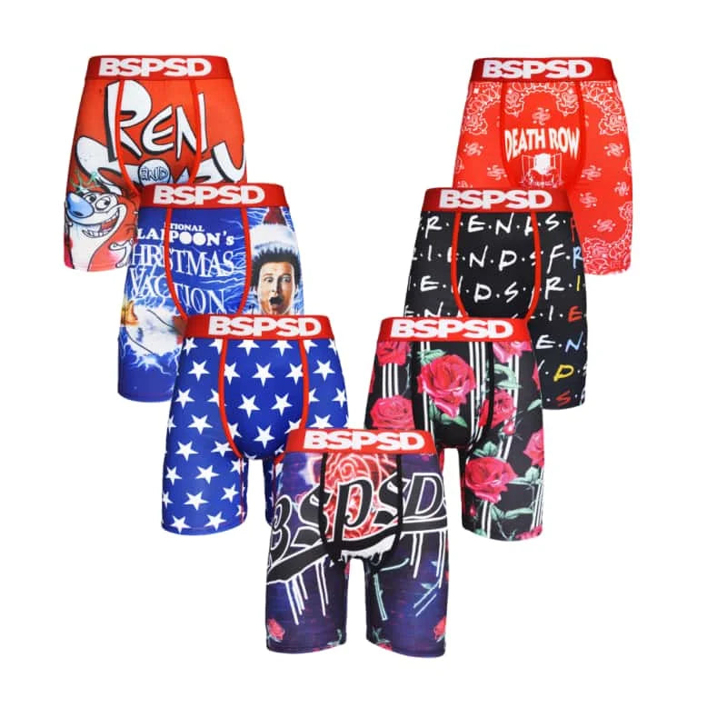 Men's Underwear Boxer Briefs Comfortable Breathable Cotton Long Boxers