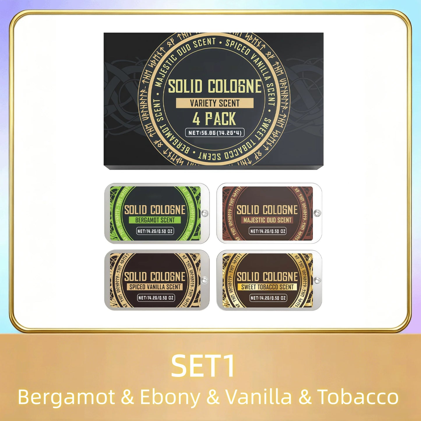 Pheromone Cologne Solid Perfume Balm Set for Men