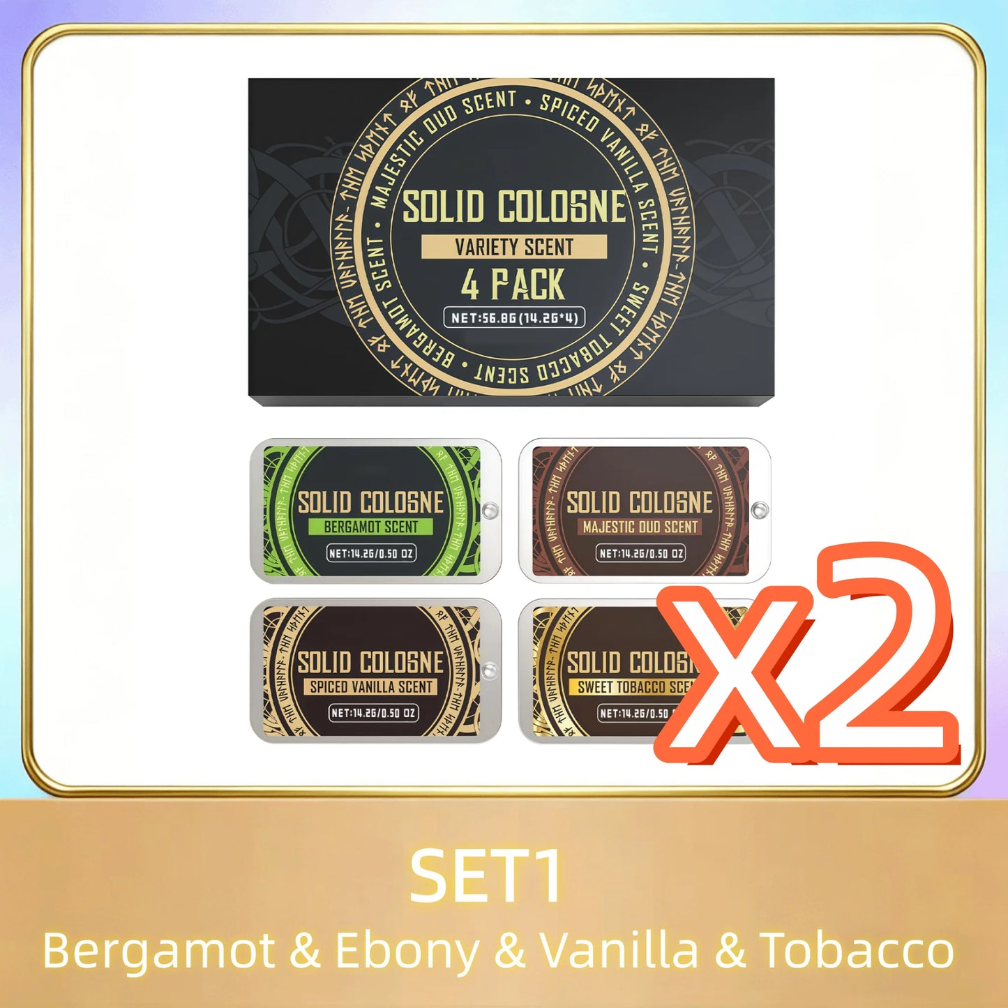 Pheromone Cologne Solid Perfume Balm Set for Men