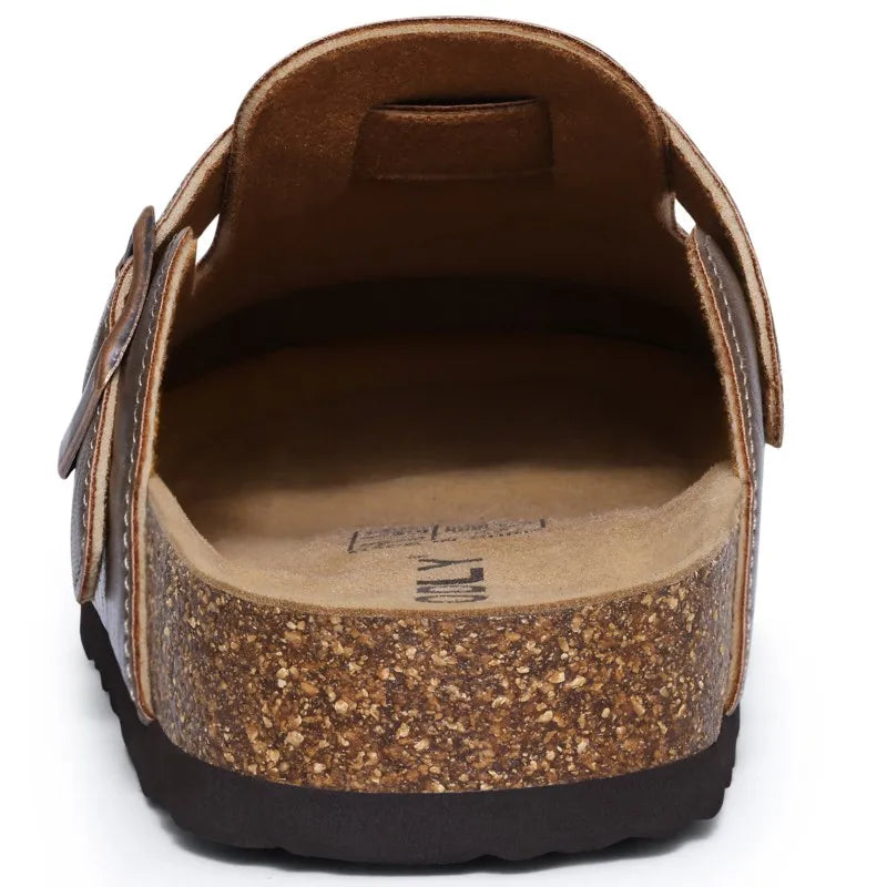 Kidmi Vegan Leather Sandals with Cork Insole for Men