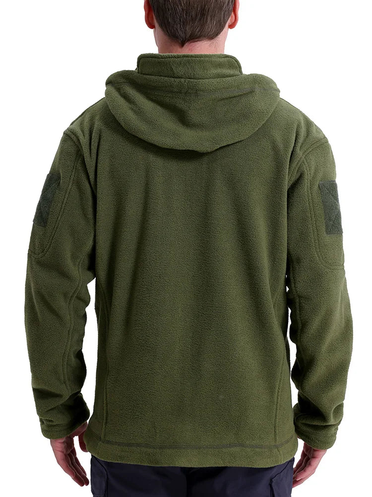 Men's Tactical Fleece Jacket Winter Zip Military Hoodies