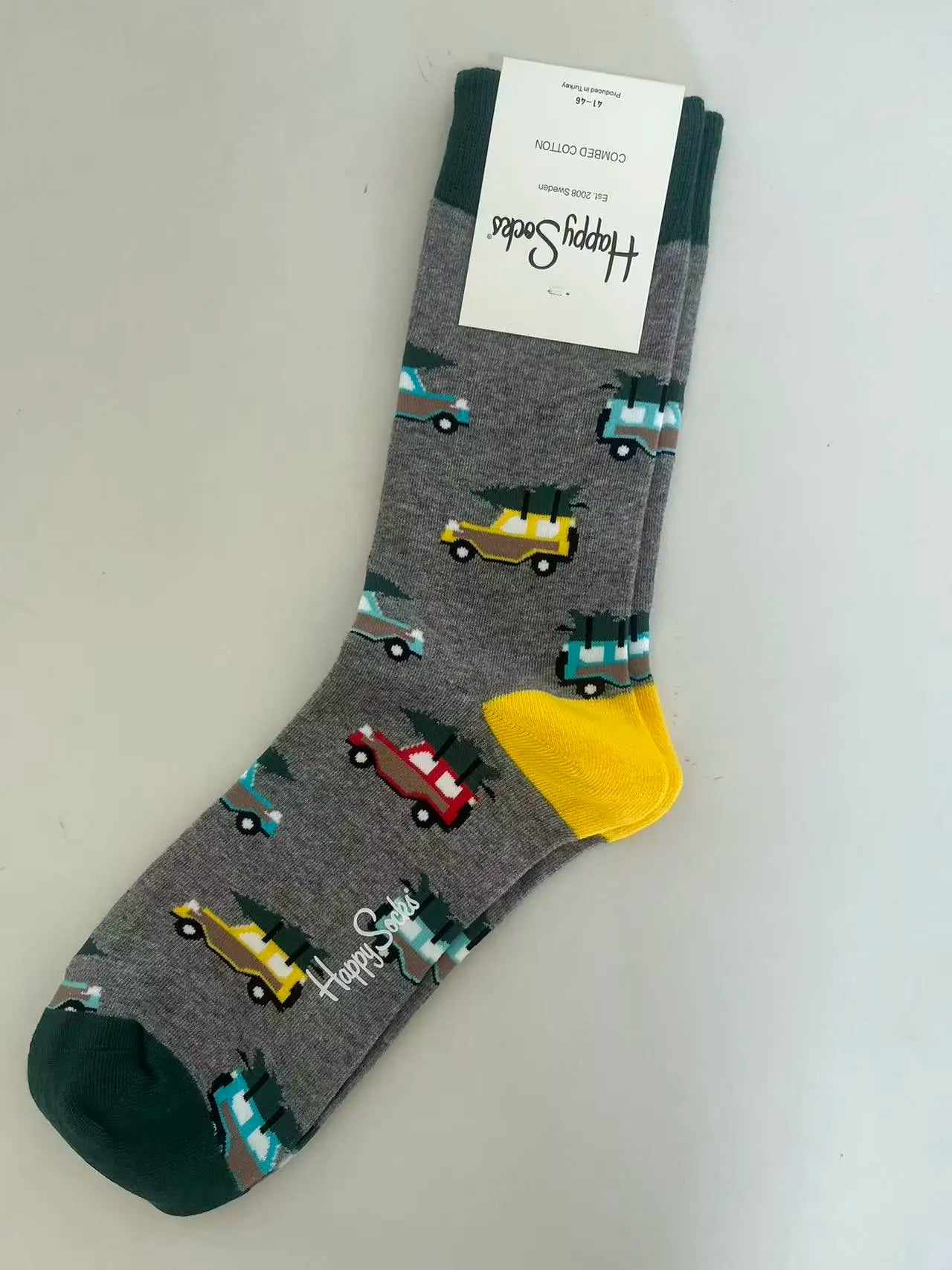 Men's Graphic Print Fun Happy Socks Casual Crew Dress Socks 41-46