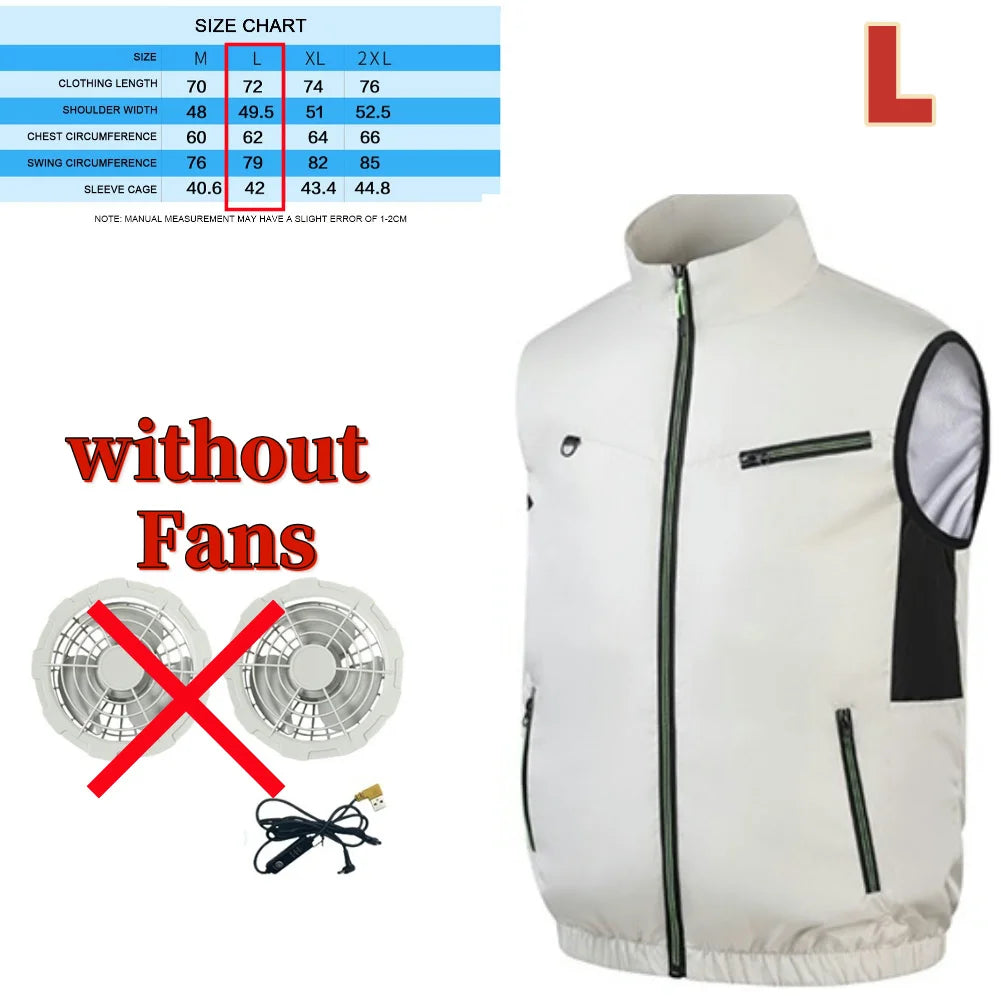 Cooling Fan Vest for Men and Women - Breathable Polyester