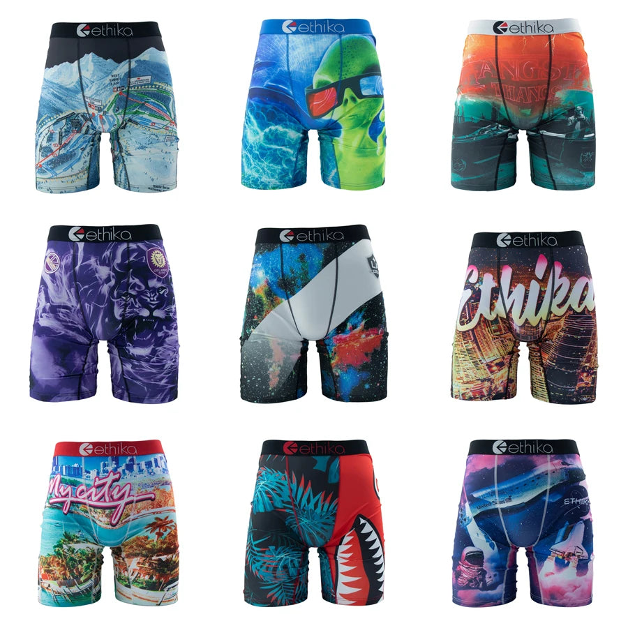 ETHIKA Men Underwear Boxers 1Pcs Breathable Mesh  Swimming Underpants