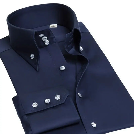 Men's Slim Fit Non-Iron Dress Shirt in White