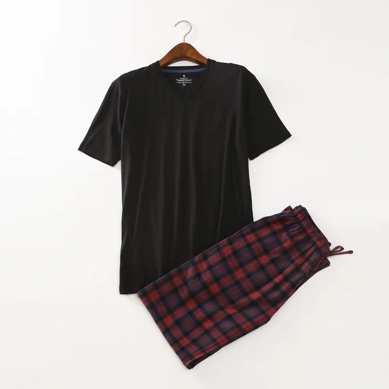 Negroke Knit Cotton Short Sleeve Pyjamas for Men