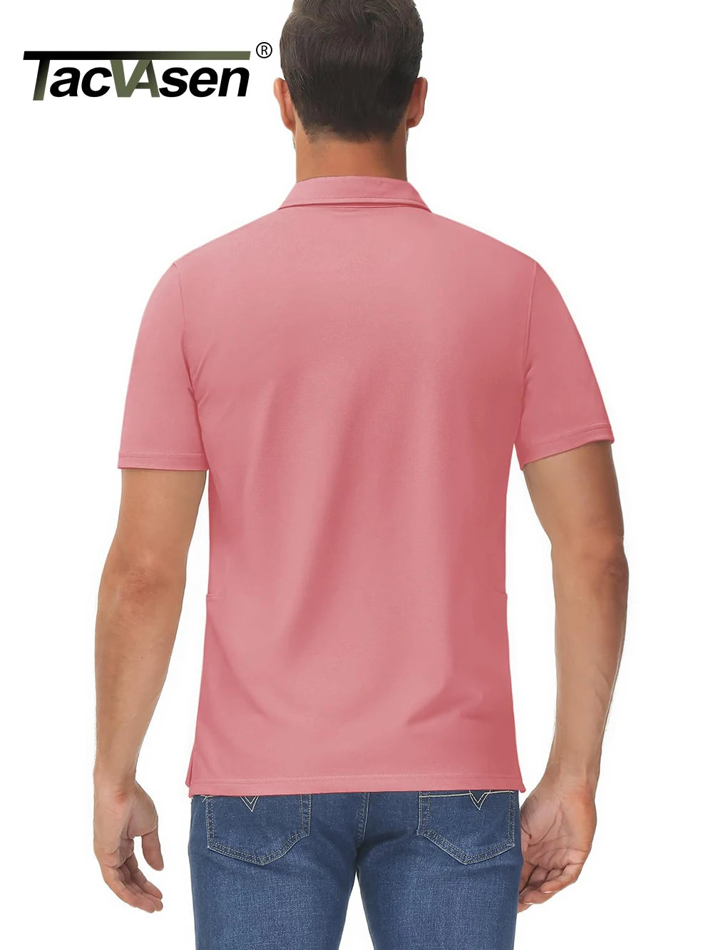 TACVASEN 72% Cotton Summer Golf Polo T-Shirt