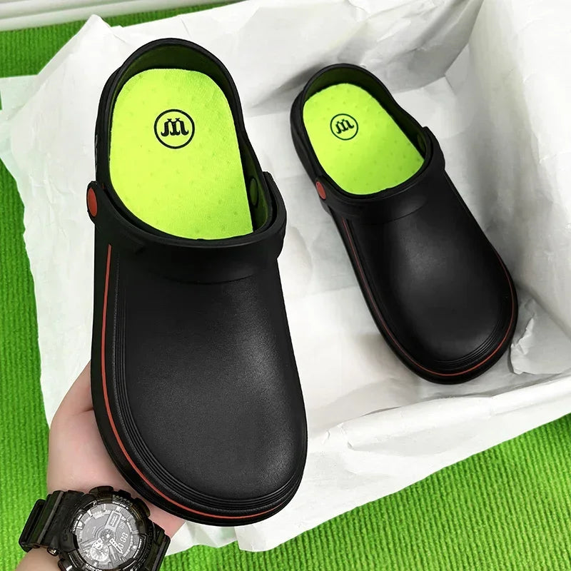 JKPUDUN Fashion Men Sandals Waterproof Garden Clogs
