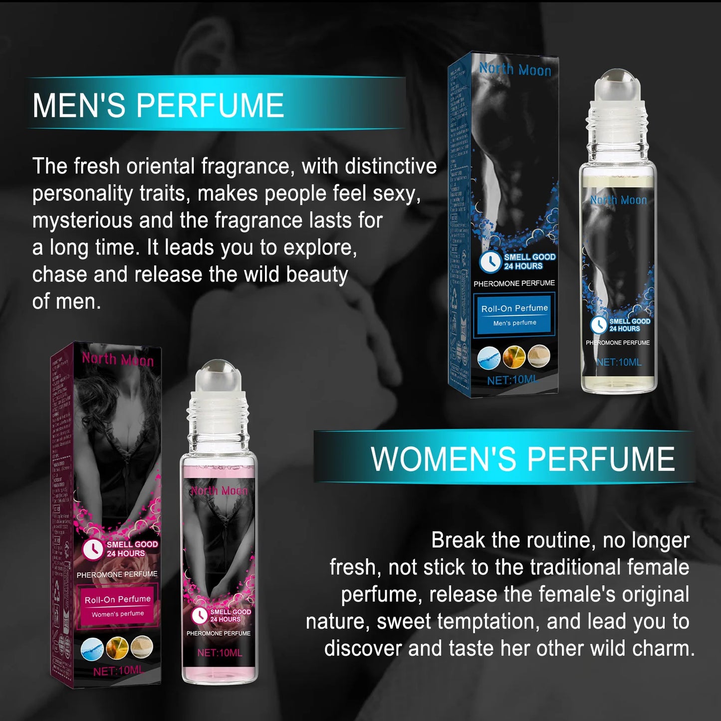 Natural Pheromone Roll-On Perfume, 10ml, Portable Use