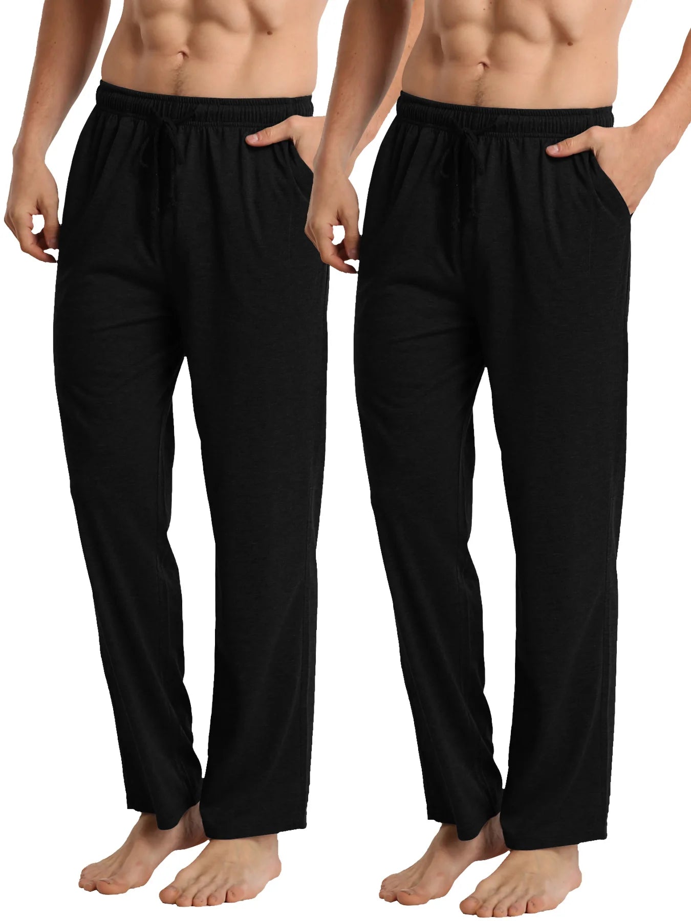 Mens Pajama Pants Lounge Pants Men with Pockets Soft Breathable Men Pjs Bottoms Casual Sleepwear Pajama Pants for Men Loungewear