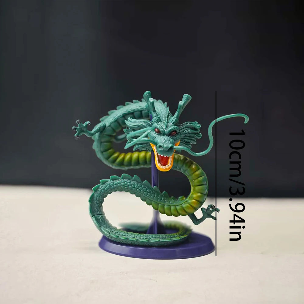 BANDAI Brand 1pc anime Green Ghidra Dragon toy figurine model with base, cake decoration, ornament, gift