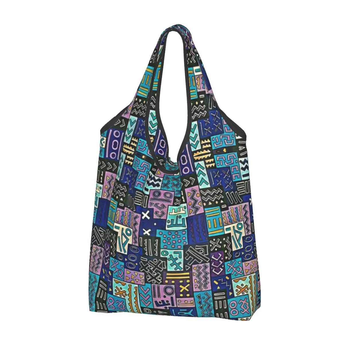 Egyptian Eye Of Horus Grocery Shopping Bags Custom Shopper Tote Shoulder Bag Portable Ancient Egypt Hieroglyphics Handbag