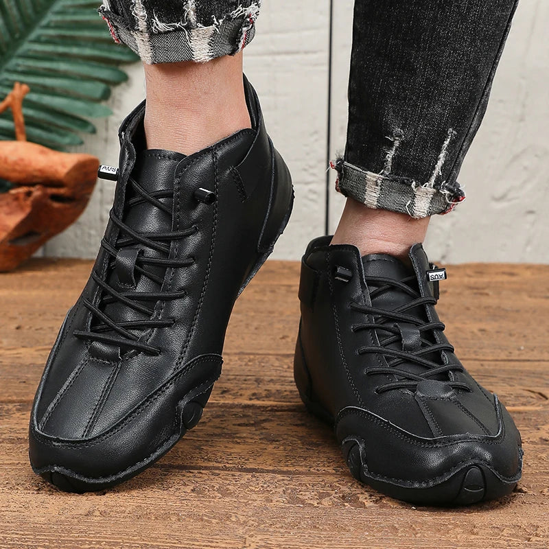 Men's High Top Ankle Boots Breathable Casual Shoes