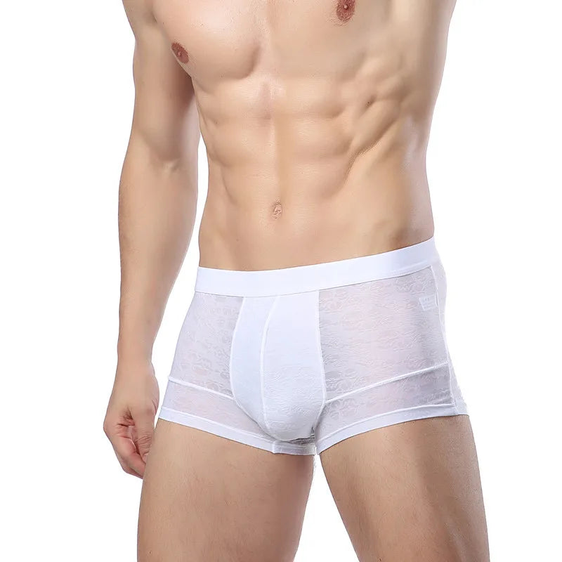 Men's Ultra Thin Ice Silk Boxer Underwear