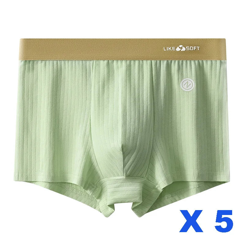 Men's Striped Boxer Shorts Underwear 5 Pcs Set