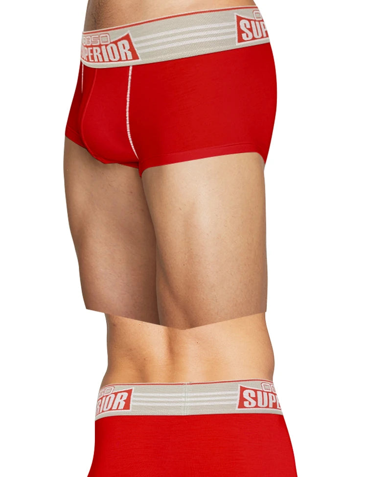 ORLVS Men's Cotton Boxer Shorts with Pouch