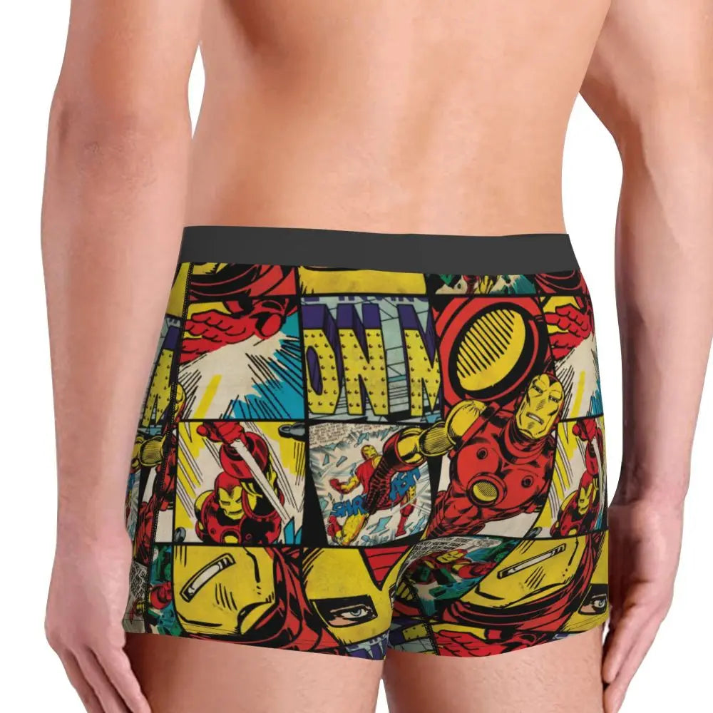 Iron-man Printed Boxer Briefs for Men