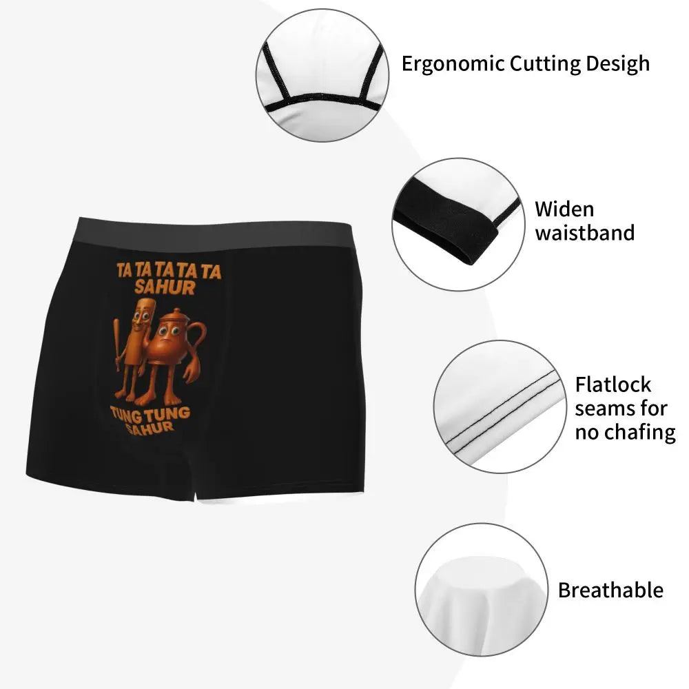 Men's Boxer Shorts Brr Brr Patapim Funny Italian Brainrot