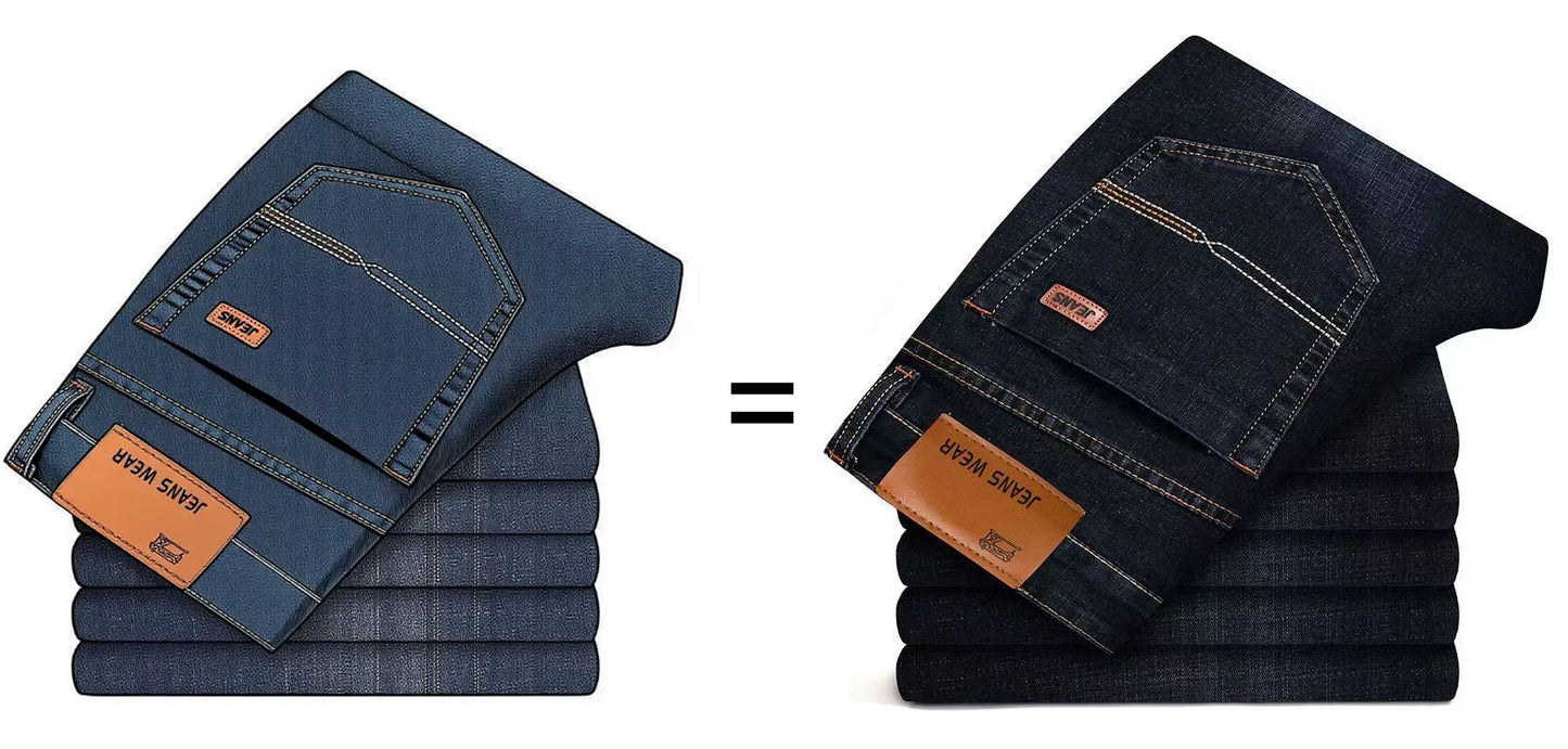 Men's Slim Fit Denim Jeans in Black and Blue